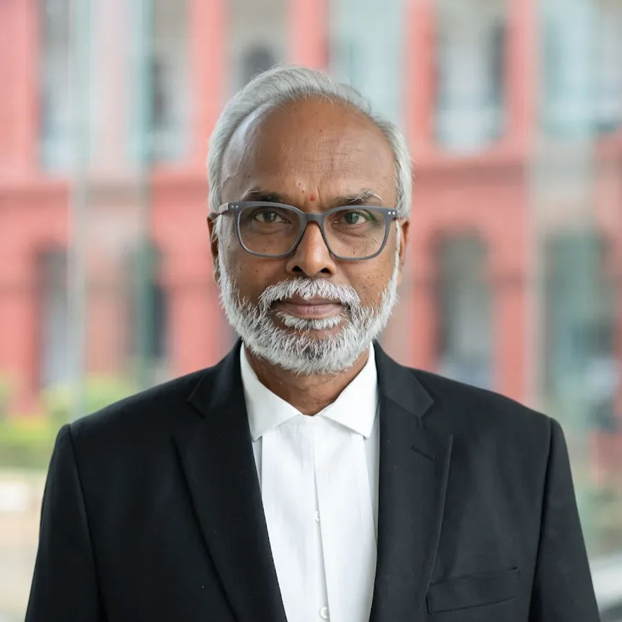 Senior Counsel Ramachandar Desu, founder of Tenaliramaadvocate Associates, photographed at the High Court of Karnataka