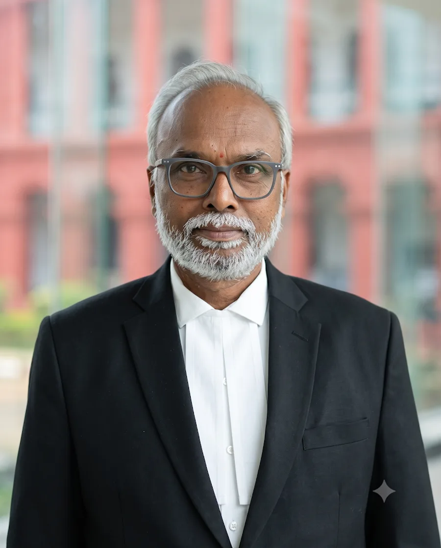 Senior Counsel Ramachandar Desu, founder of Tenaliramaadvocate Associates, photographed at the High Court of Karnataka